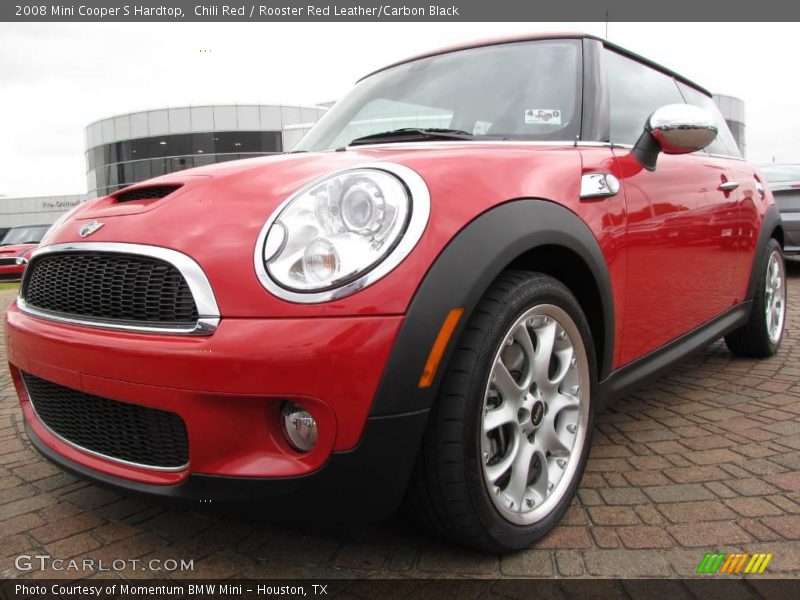 Chili Red / Rooster Red Leather/Carbon Black 2008 Mini Cooper S Hardtop