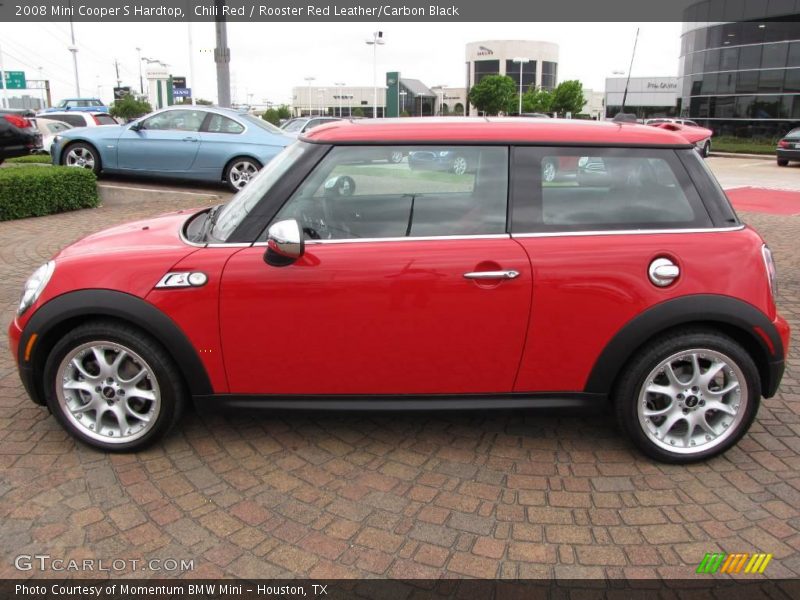 Chili Red / Rooster Red Leather/Carbon Black 2008 Mini Cooper S Hardtop