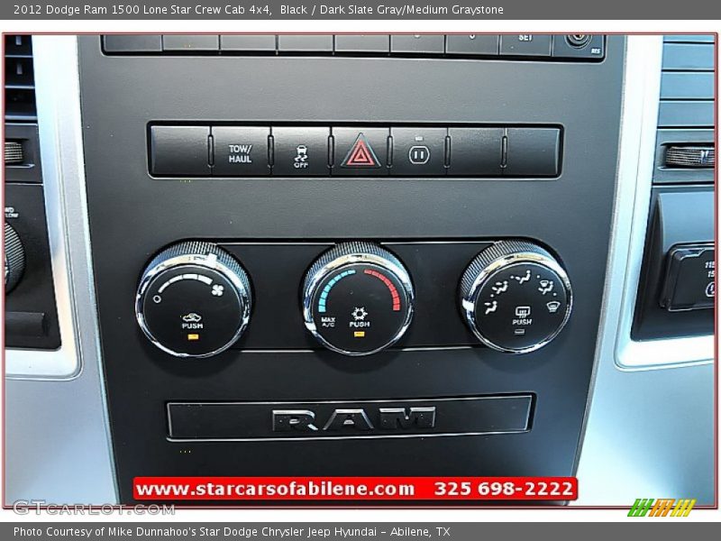 Black / Dark Slate Gray/Medium Graystone 2012 Dodge Ram 1500 Lone Star Crew Cab 4x4