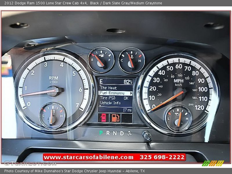 Black / Dark Slate Gray/Medium Graystone 2012 Dodge Ram 1500 Lone Star Crew Cab 4x4