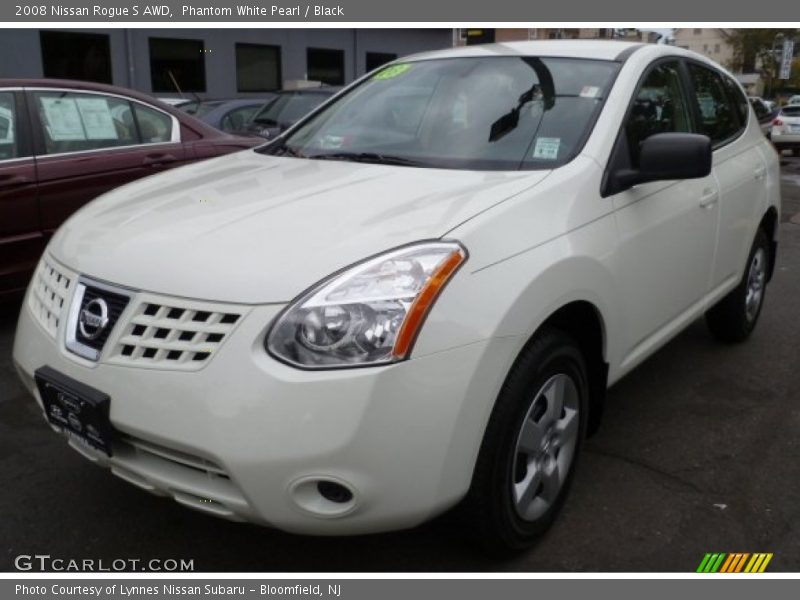 Phantom White Pearl / Black 2008 Nissan Rogue S AWD