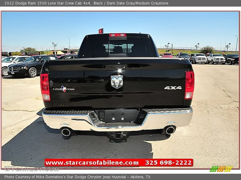 Black / Dark Slate Gray/Medium Graystone 2012 Dodge Ram 1500 Lone Star Crew Cab 4x4