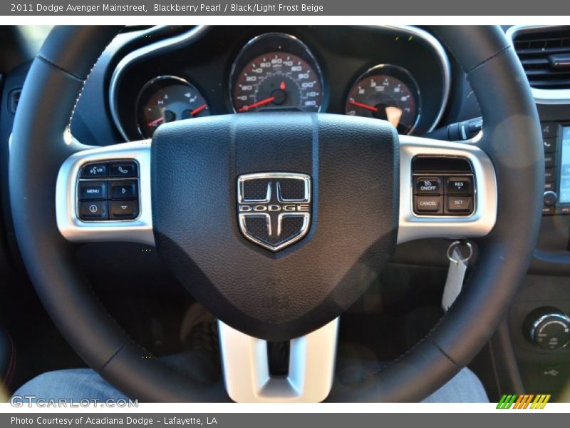 Blackberry Pearl / Black/Light Frost Beige 2011 Dodge Avenger Mainstreet