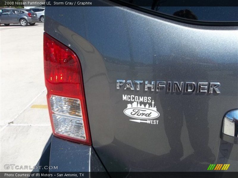 Storm Gray / Graphite 2008 Nissan Pathfinder LE