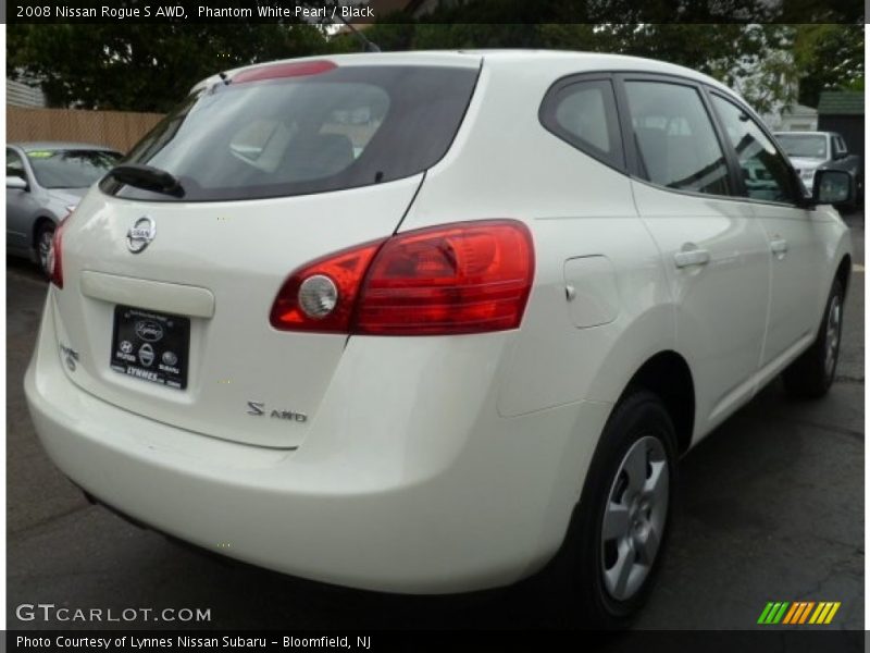 Phantom White Pearl / Black 2008 Nissan Rogue S AWD