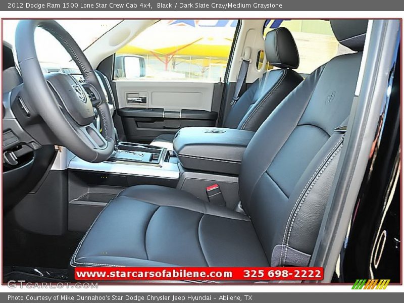 Black / Dark Slate Gray/Medium Graystone 2012 Dodge Ram 1500 Lone Star Crew Cab 4x4