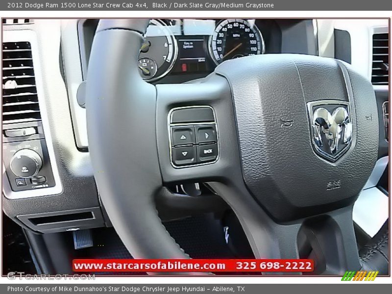 Black / Dark Slate Gray/Medium Graystone 2012 Dodge Ram 1500 Lone Star Crew Cab 4x4