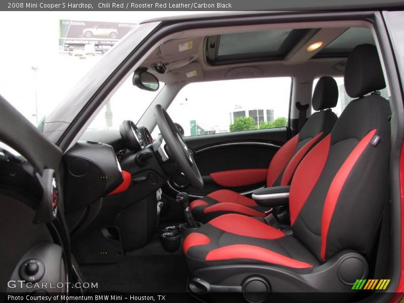Chili Red / Rooster Red Leather/Carbon Black 2008 Mini Cooper S Hardtop