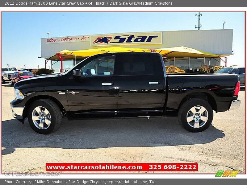 Black / Dark Slate Gray/Medium Graystone 2012 Dodge Ram 1500 Lone Star Crew Cab 4x4