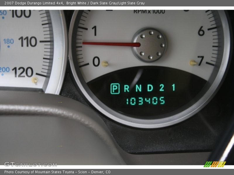 Bright White / Dark Slate Gray/Light Slate Gray 2007 Dodge Durango Limited 4x4