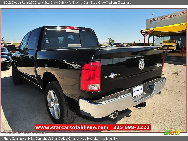 Black / Dark Slate Gray/Medium Graystone 2012 Dodge Ram 1500 Lone Star Crew Cab 4x4