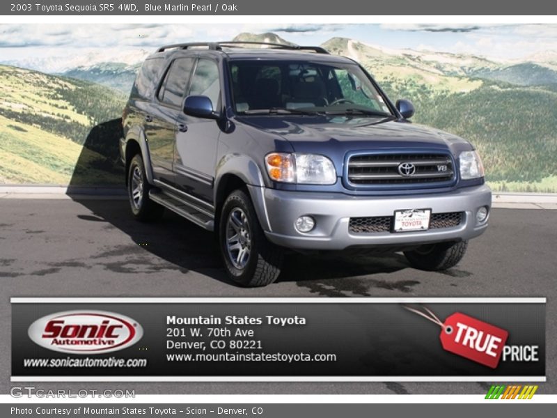 Blue Marlin Pearl / Oak 2003 Toyota Sequoia SR5 4WD