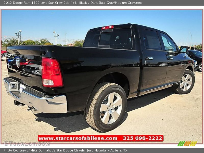 Black / Dark Slate Gray/Medium Graystone 2012 Dodge Ram 1500 Lone Star Crew Cab 4x4
