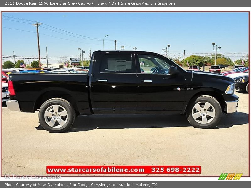 Black / Dark Slate Gray/Medium Graystone 2012 Dodge Ram 1500 Lone Star Crew Cab 4x4