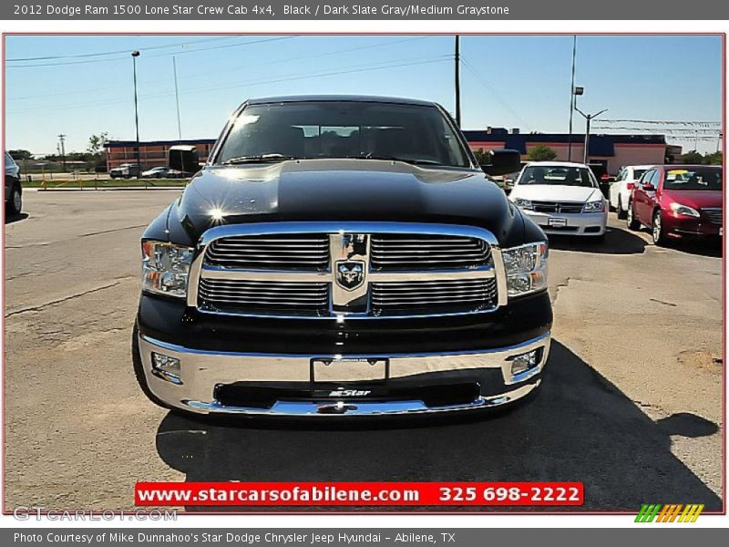 Black / Dark Slate Gray/Medium Graystone 2012 Dodge Ram 1500 Lone Star Crew Cab 4x4