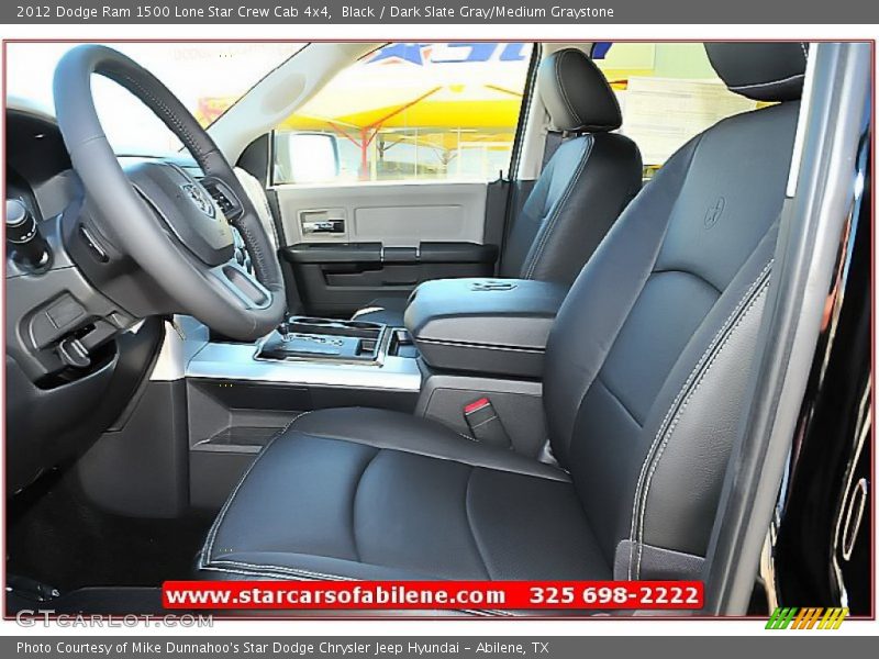 Black / Dark Slate Gray/Medium Graystone 2012 Dodge Ram 1500 Lone Star Crew Cab 4x4