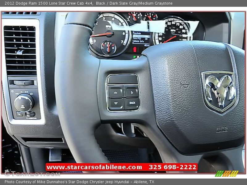 Black / Dark Slate Gray/Medium Graystone 2012 Dodge Ram 1500 Lone Star Crew Cab 4x4