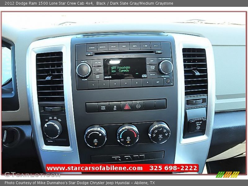 Black / Dark Slate Gray/Medium Graystone 2012 Dodge Ram 1500 Lone Star Crew Cab 4x4