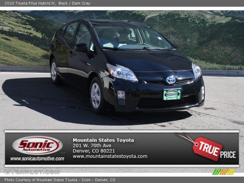 Black / Dark Gray 2010 Toyota Prius Hybrid IV