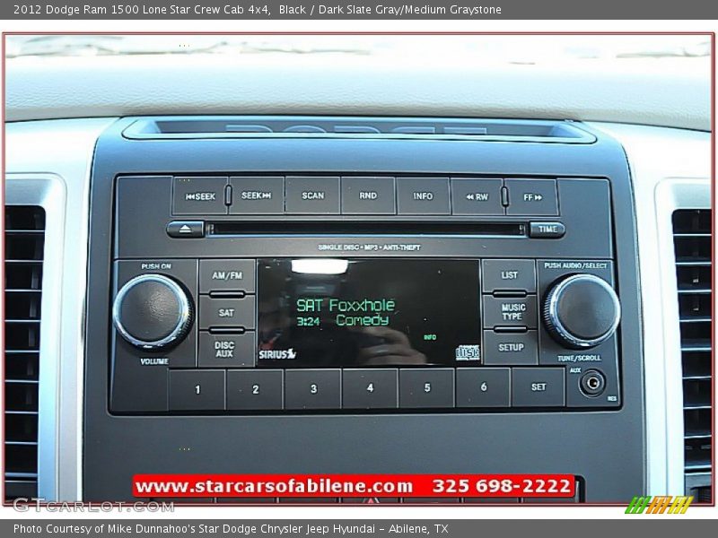 Black / Dark Slate Gray/Medium Graystone 2012 Dodge Ram 1500 Lone Star Crew Cab 4x4