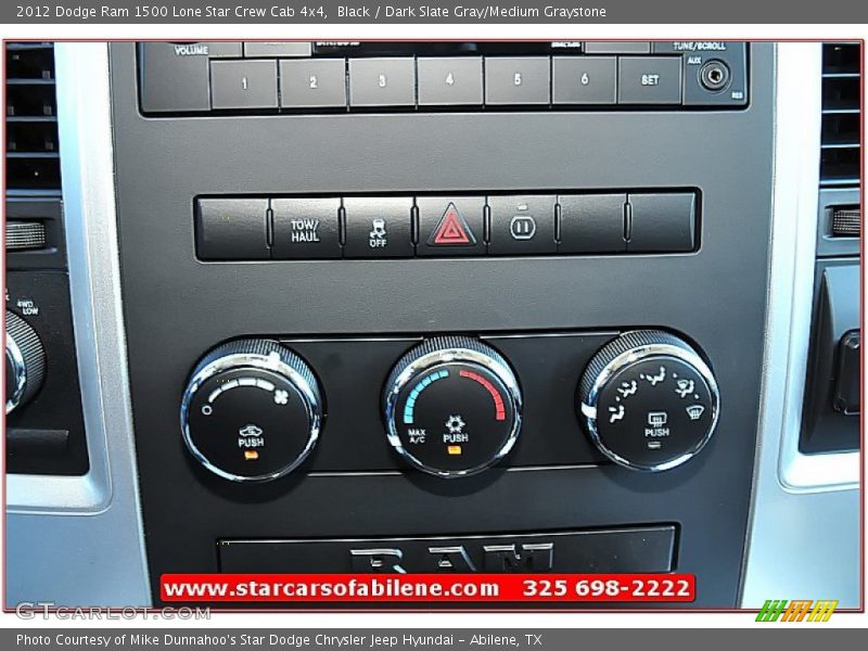 Black / Dark Slate Gray/Medium Graystone 2012 Dodge Ram 1500 Lone Star Crew Cab 4x4