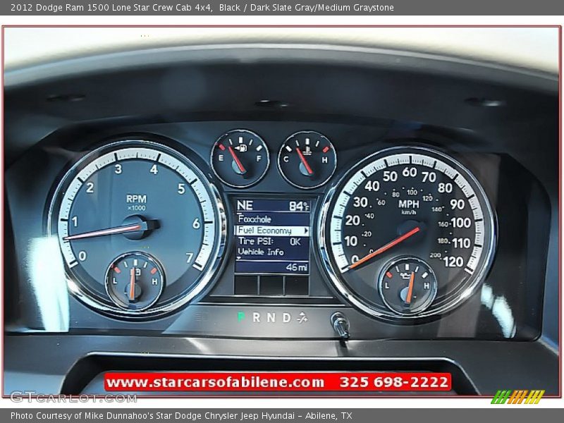 Black / Dark Slate Gray/Medium Graystone 2012 Dodge Ram 1500 Lone Star Crew Cab 4x4