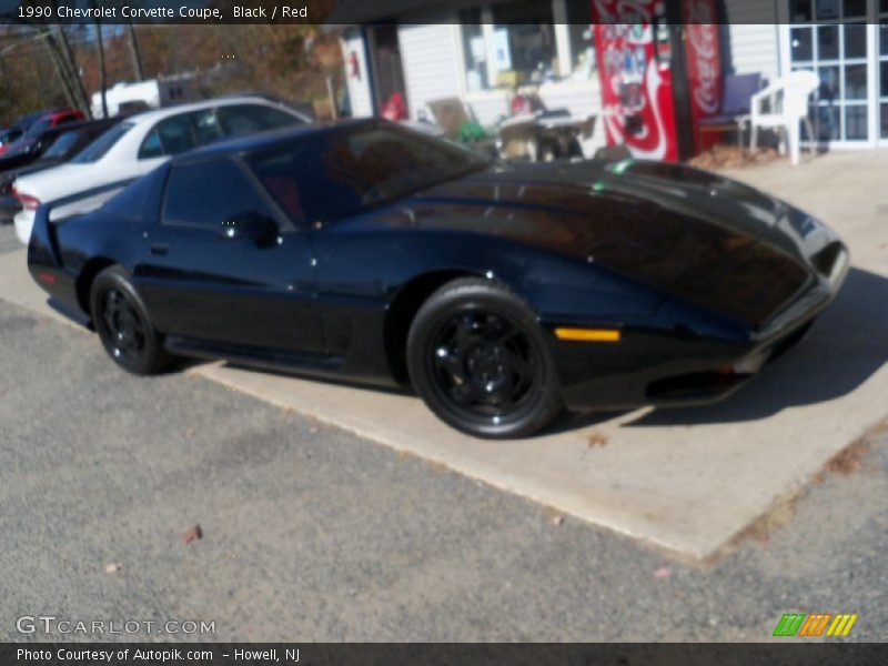 Black / Red 1990 Chevrolet Corvette Coupe