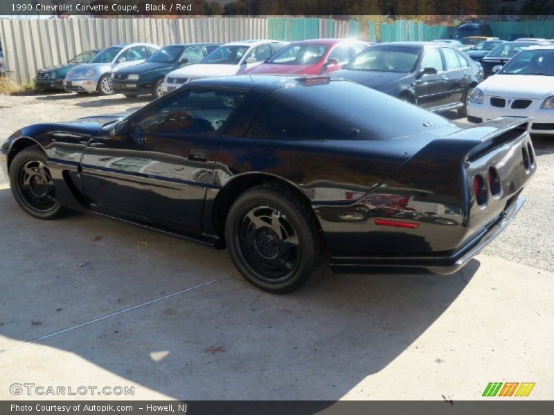 Black / Red 1990 Chevrolet Corvette Coupe