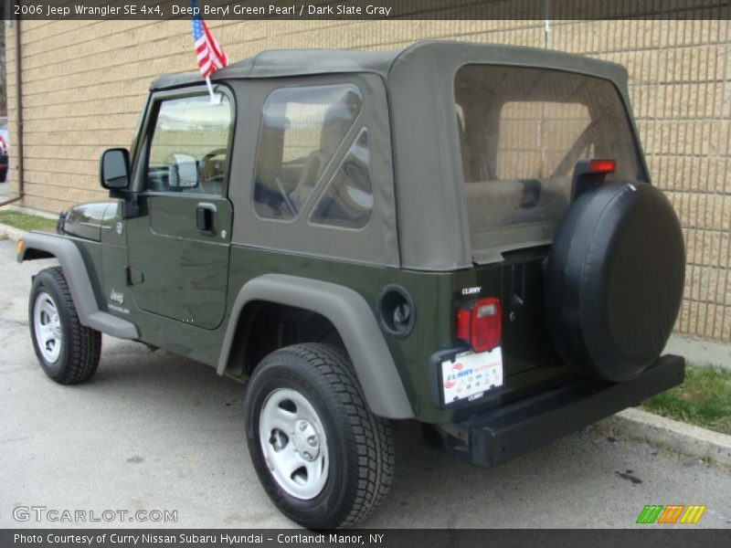 Deep Beryl Green Pearl / Dark Slate Gray 2006 Jeep Wrangler SE 4x4