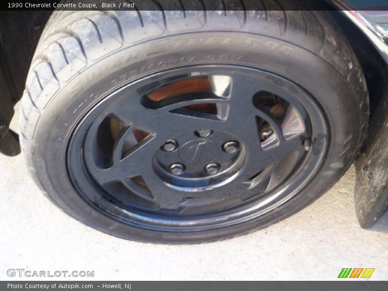 Black / Red 1990 Chevrolet Corvette Coupe