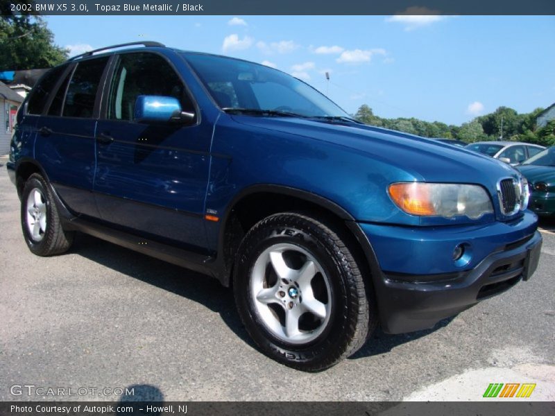 Topaz Blue Metallic / Black 2002 BMW X5 3.0i