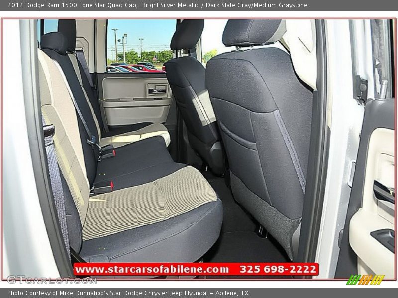 Bright Silver Metallic / Dark Slate Gray/Medium Graystone 2012 Dodge Ram 1500 Lone Star Quad Cab