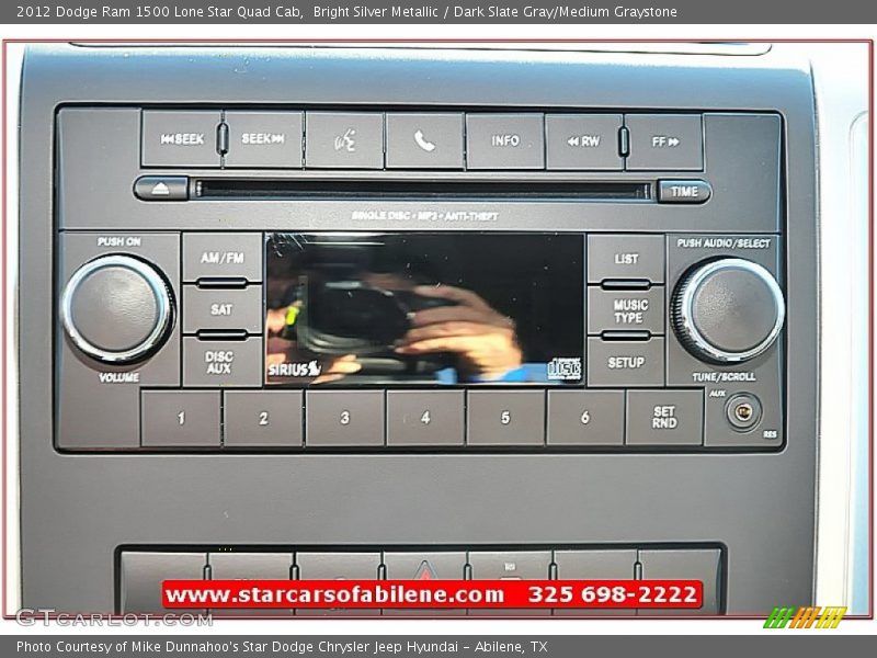 Bright Silver Metallic / Dark Slate Gray/Medium Graystone 2012 Dodge Ram 1500 Lone Star Quad Cab