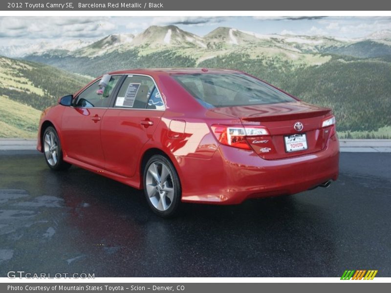 Barcelona Red Metallic / Black 2012 Toyota Camry SE