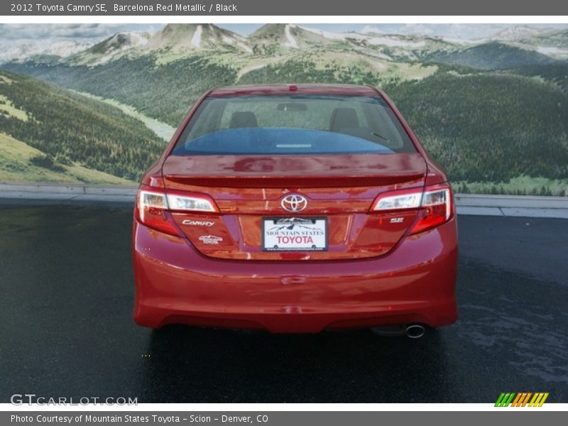 Barcelona Red Metallic / Black 2012 Toyota Camry SE