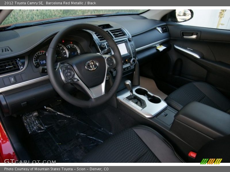 Barcelona Red Metallic / Black 2012 Toyota Camry SE