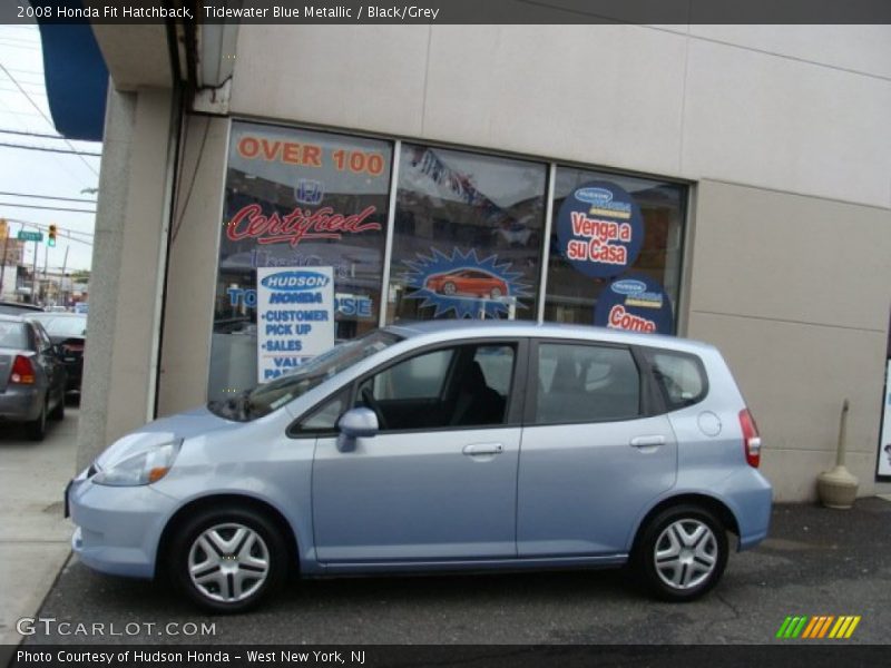 Tidewater Blue Metallic / Black/Grey 2008 Honda Fit Hatchback