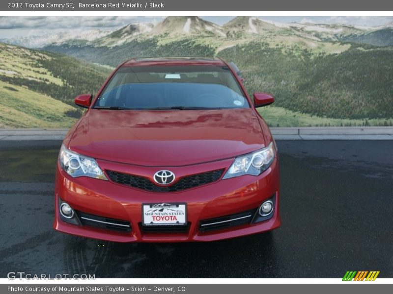 Barcelona Red Metallic / Black 2012 Toyota Camry SE