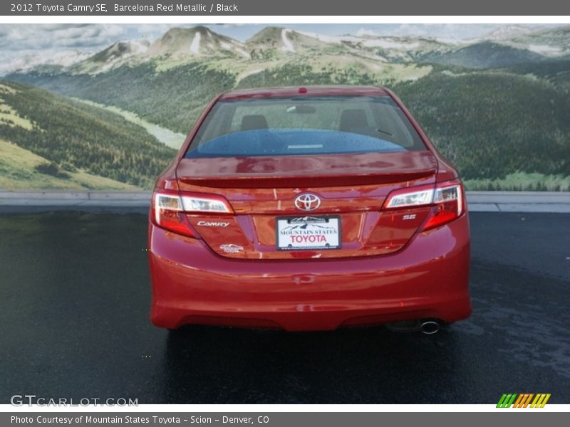 Barcelona Red Metallic / Black 2012 Toyota Camry SE