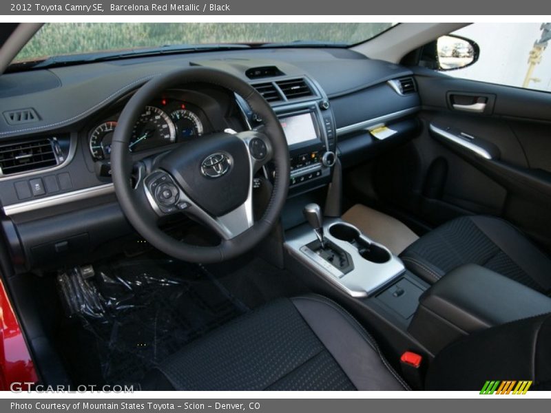 Barcelona Red Metallic / Black 2012 Toyota Camry SE