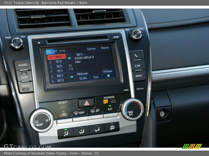 Barcelona Red Metallic / Black 2012 Toyota Camry SE