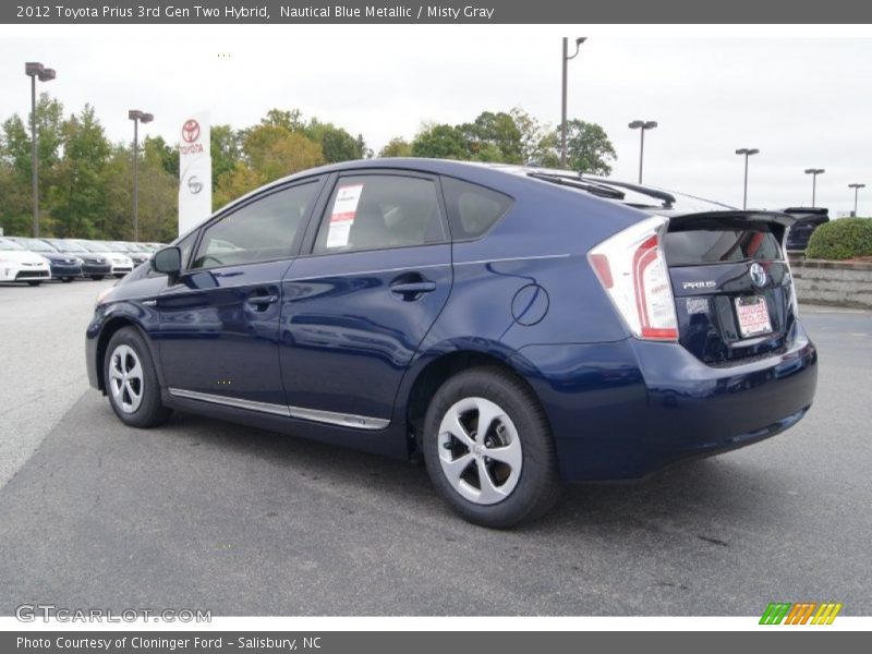 Nautical Blue Metallic / Misty Gray 2012 Toyota Prius 3rd Gen Two Hybrid