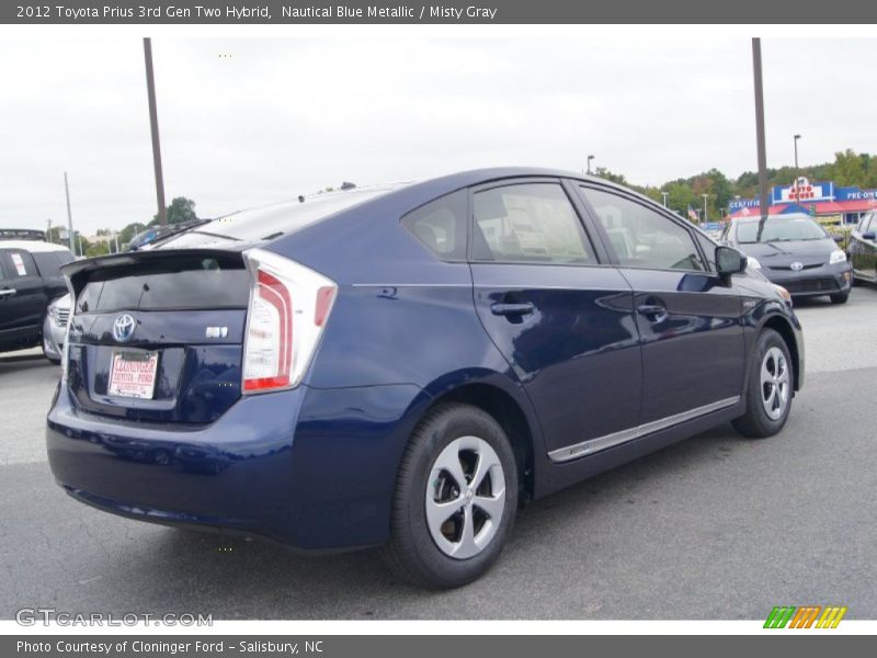 Nautical Blue Metallic / Misty Gray 2012 Toyota Prius 3rd Gen Two Hybrid
