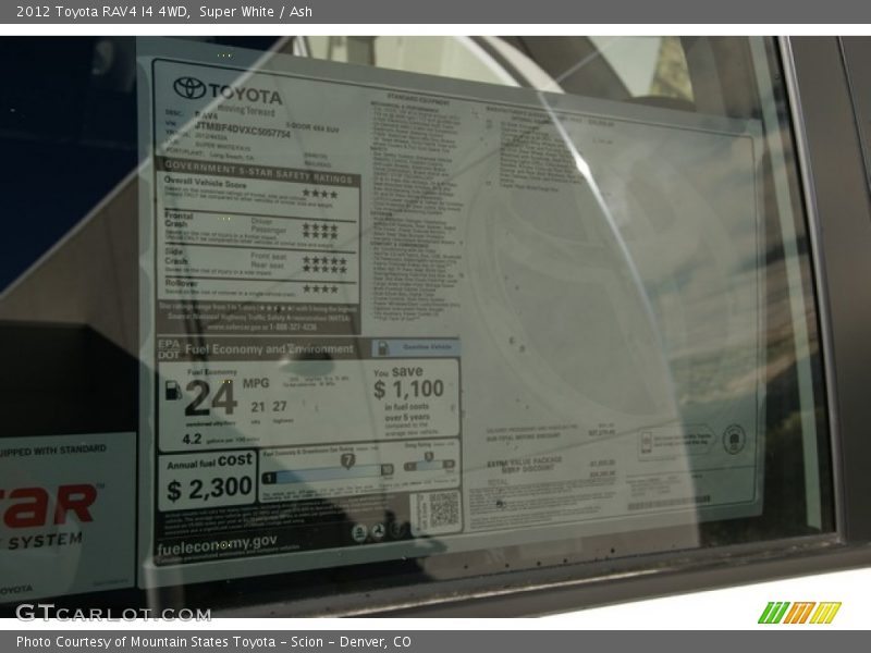 Super White / Ash 2012 Toyota RAV4 I4 4WD