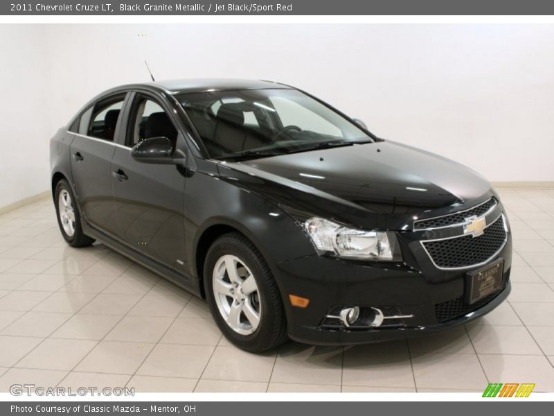 Black Granite Metallic / Jet Black/Sport Red 2011 Chevrolet Cruze LT