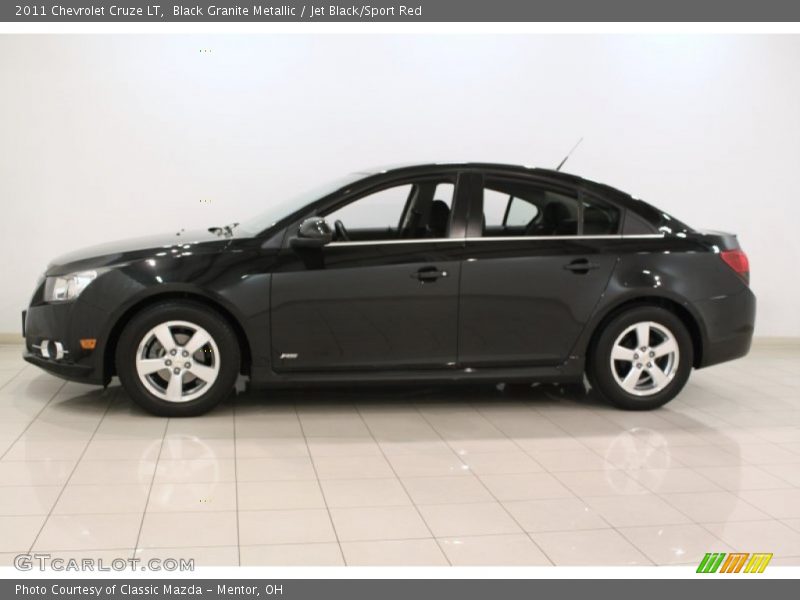 Black Granite Metallic / Jet Black/Sport Red 2011 Chevrolet Cruze LT