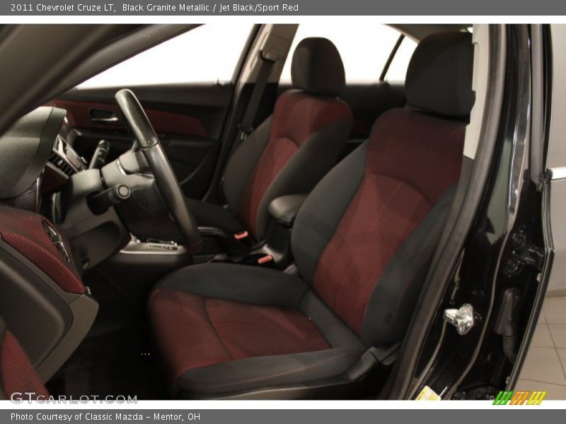 Black Granite Metallic / Jet Black/Sport Red 2011 Chevrolet Cruze LT