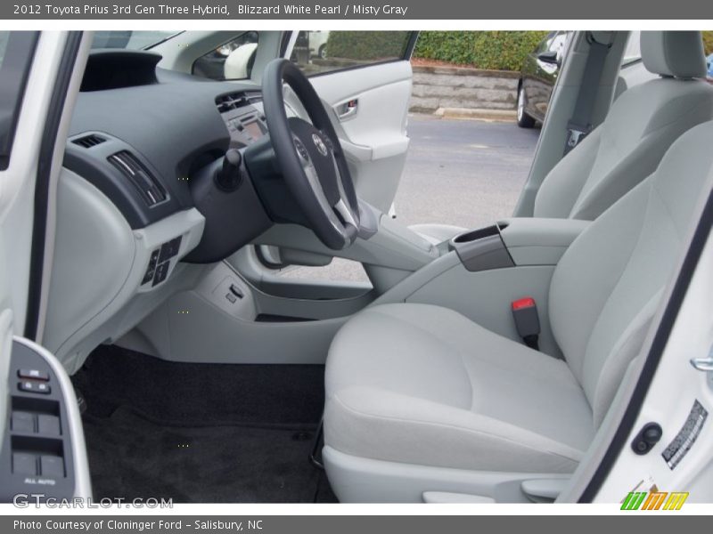 Blizzard White Pearl / Misty Gray 2012 Toyota Prius 3rd Gen Three Hybrid