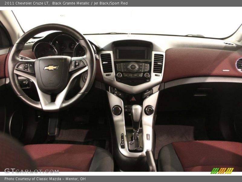 Black Granite Metallic / Jet Black/Sport Red 2011 Chevrolet Cruze LT