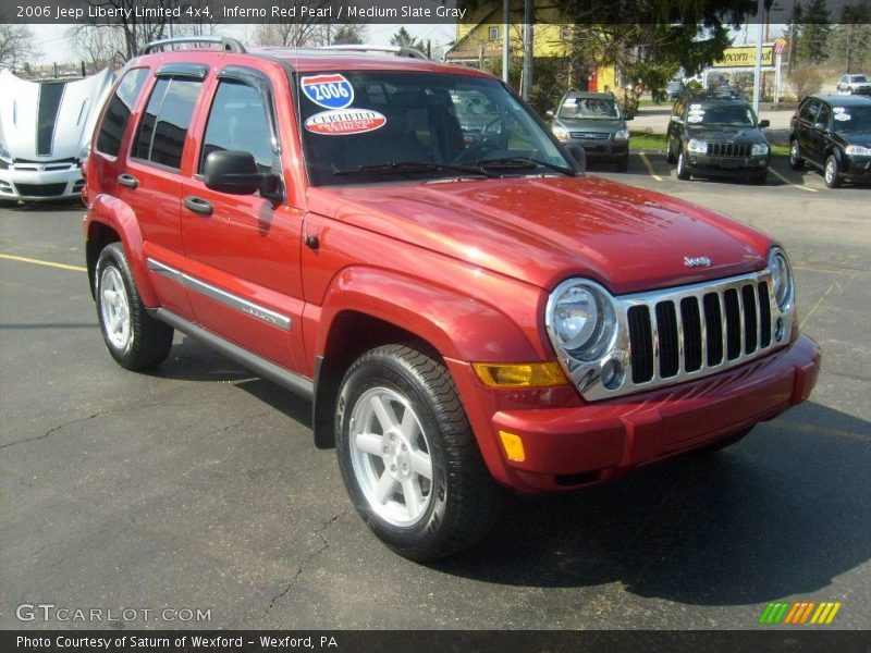 Inferno Red Pearl / Medium Slate Gray 2006 Jeep Liberty Limited 4x4